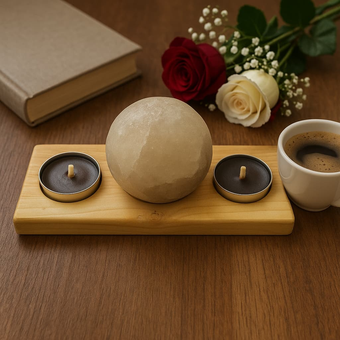 استند سنگ نمک و شمع d4