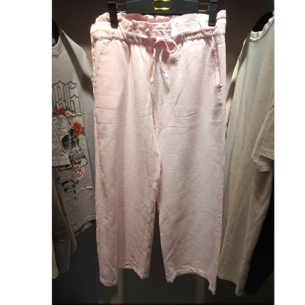 شلوار نخی خنک بندی وارداتی از برند Zara