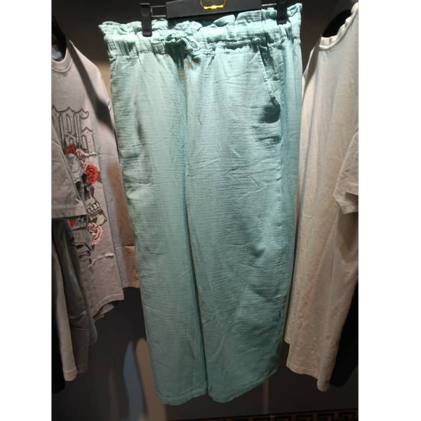 شلوار نخی خنک بندی وارداتی از برند Zara