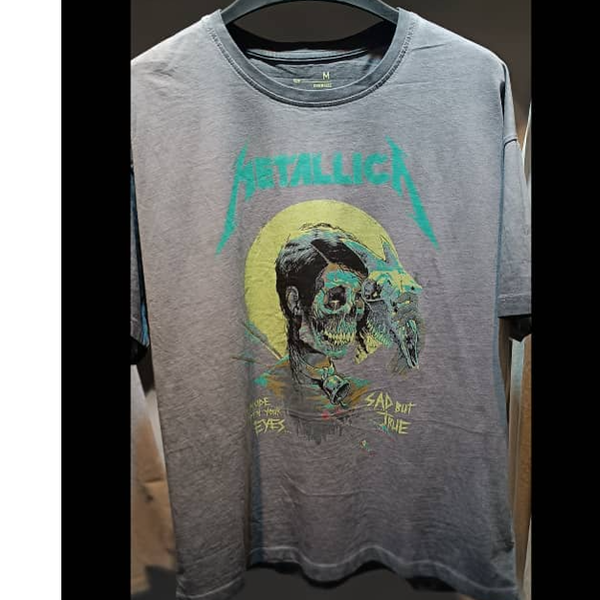 تیشرت وارداتی یونیسکس طرح metallica از برند metallica