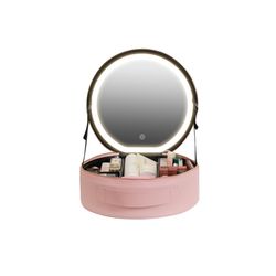 کیف آرایشی گرین لاین با آینه چراغ دار (Green Lion Makeup Organizer with Lighted Mirror)