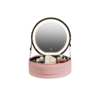 کیف آرایشی گرین لاین با آینه چراغ دار (Green Lion Makeup Organizer with Lighted Mirror)
