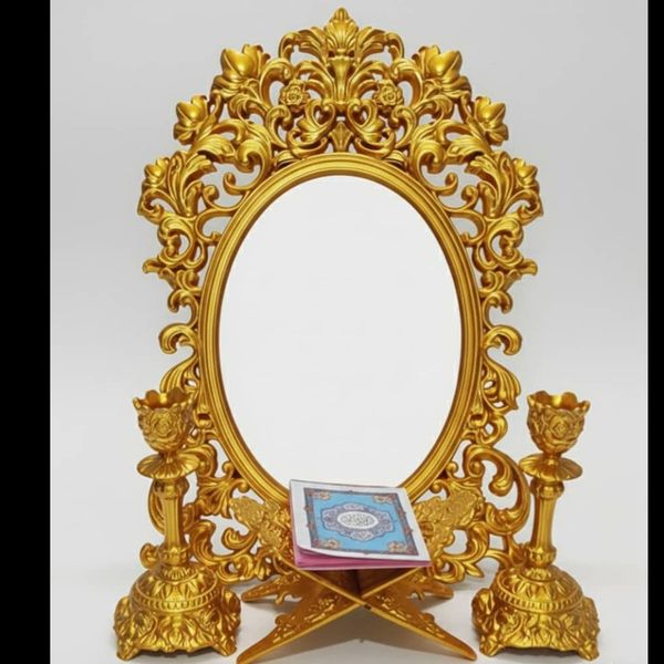 ست آینه و شمعدان نگار - ست رومیزی و دکوری