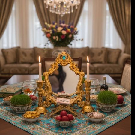 ست آینه و شمعدان هانا - شامل رحل و قرآن