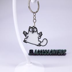 جاکلیدی و آویز کیف فانتزی طرح گربه سایمون متعجب SIMON CAT KEYCHAIN