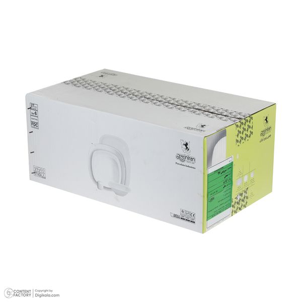 سرویس چینی 27 پارچه غذاخوری چینی زرین ایران سری کواترو مدل سمن درجه عالی