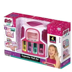 ست طراحی ناخن کودک Girls Creator مدل Superstar | دستگاه استمپر ناخن دخترانه با 4 لاک رنگی و مهر ناخن کد398