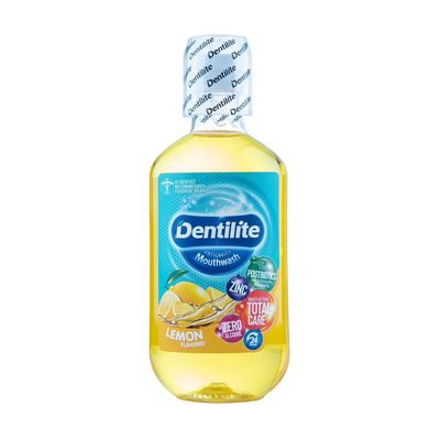 دهان شویه کامل دنتیلایت طعم لیمو حجم 500 میلی‌لیتر حاوی پست بیوتیک