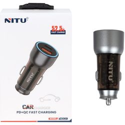 شارژر فندکی فست و PD دو پورت NITU مدل NDC31 52.5W - مشکی