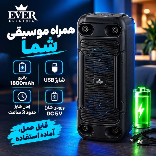اسپیکر بلوتوثی قابل حمل اور الکتریک مدل 844E