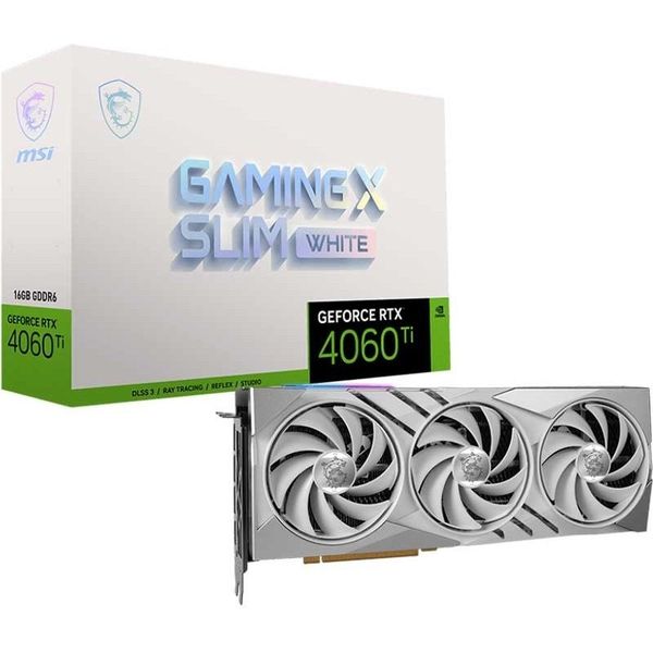 Graphic Card MSI RTX 4060 TI GAMING X SLIM WHITE 16G