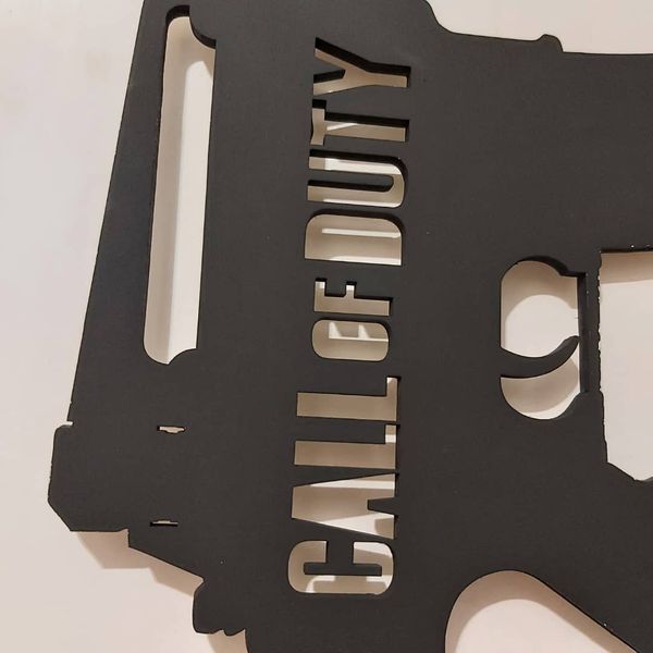 استیکر مدل اسلحه کالاف دیوتی دولایه MDF