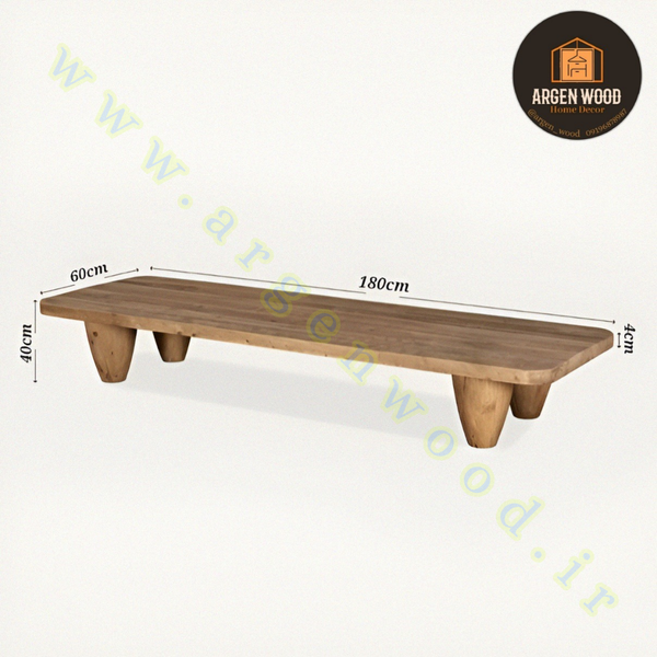 میز جلو مبلی چوبی مدرن و خاص طرح ماریکو