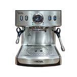 اسپرسوساز 1600 میلیلیتری نوا مدل NCM-159، مناسب تهیه اسپرسو، کافه لاته، کاپوچینو، موکا و ماکیاتو، دارای 2 عدد نازل قهوه، تنظیم