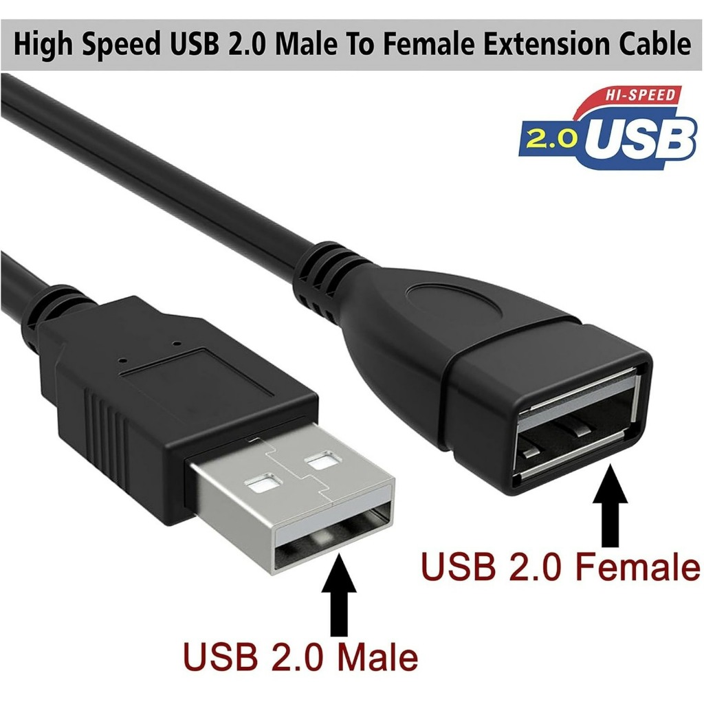 کابل افزایش طول USB 2.0 ایفورت مدل 654 طول 3 متر 