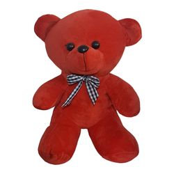 عروسک مدل خرسی نمایشی پاپیون دار ارتفاع 27 سانتی متر