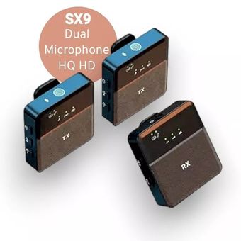 میکروفون یقه ای اورجینال بی سیم SX9 Wireless Microphone دو کاربره