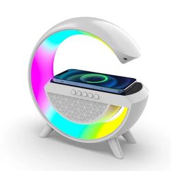 اسپیکر RGB و شارژر وایرلس ، چراغ خواب مدل 2301