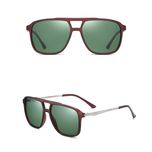عینک آفتابی خلبانی (Aviator) مدل TR3301C32-P25 Polarized Hunter Sangria