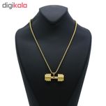 گردنبند مردانه طرح دمبل کد Dm015