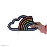 چراغ دیواری طرح ابر رنگین کمانی مدل نئون فلکسی 