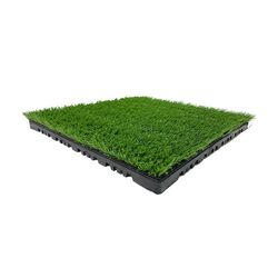 کفپوش مدل تایل چمن مصنوعی صدف 15 میلیمتر سایز 30x30 سانتی متر