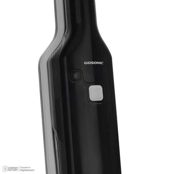 جارو شارژی عصایی گوسونیک مدل GSV-1123 با باتری لیتیوم-یونی 22.2 ولت و ظرفیت 2200 میلیآمپرساعت، فیلتر HEPA، بدنه ترکیبی پلاستیک