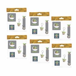 بسته لوازم تحریر مدل 4 تکه چوبی طرح بیبی یودا کد1 مجموعه 6 عددی