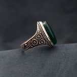 انگشتر نقره مردانه مدل عقیق کد VA7575