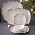 سرویس غذاخوری 98 پارچه 12 نفر چینی زرین ایران مدل ریوا سری کواترو درجه عالی