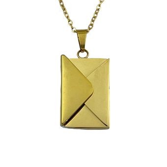 گردنبند زنانه مدل پاکت نامه عشق