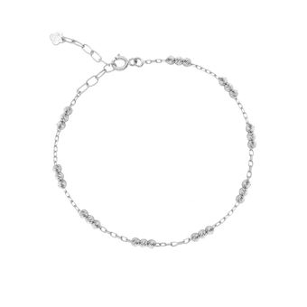 پابند طلا 18 عیار زنانه  گالری طلای مریم اکرمی مدل سه البر متصل 9*940