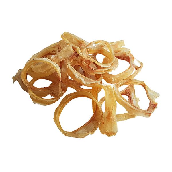 تشویقی سگ هاپومیل مدل نای حلقه ای گاو کد Beef Trachea Ring وزن 100 گرم