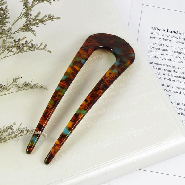 گیره مو زنانه مدل کانزاشی دو شاخ کد G_Lnd_3144