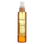 اسپری ضدآفتاب بدون رنگ ویتالیر SPF50 مدل Vitamine C مناسب برای انواع پوست، حجم 150 میلیلیتر