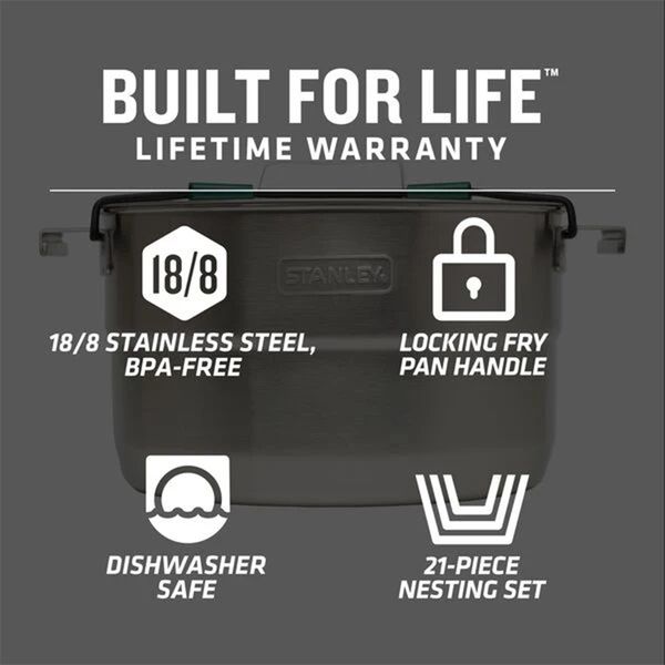 مجموعه ظروف سفری استنلی مدل 2020 four persons Adventure Cook Set