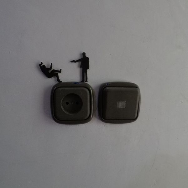 استیکر کلید و پریز مدل gun مجموعه 2 عددی