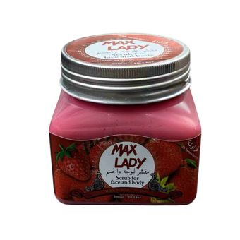 اسکراب لایه بردار پوست مکس لیدی مدل Strawberry حجم 300 میلی لیتر
