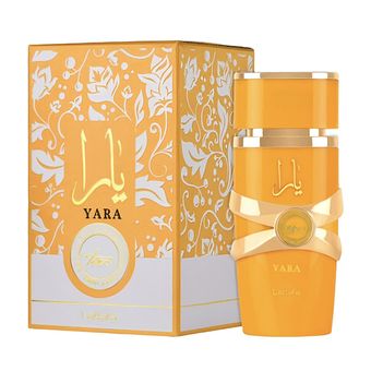 ادوپرفیوم زنانه لطافه مدل یارا توس با رایحه خنک حجم 100 میلی‌لیتر