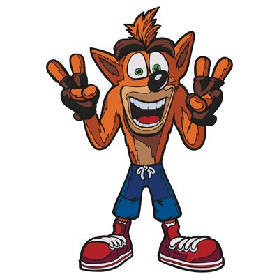 استیکر لپ تاپ وی وین آرت طرح Crash Bandicoot کد P142*852
