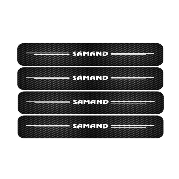 برچسب بدنه خودرو مدل پارکابی کربن کد SP143 مناسب برای سمند بسته 4 عددی
