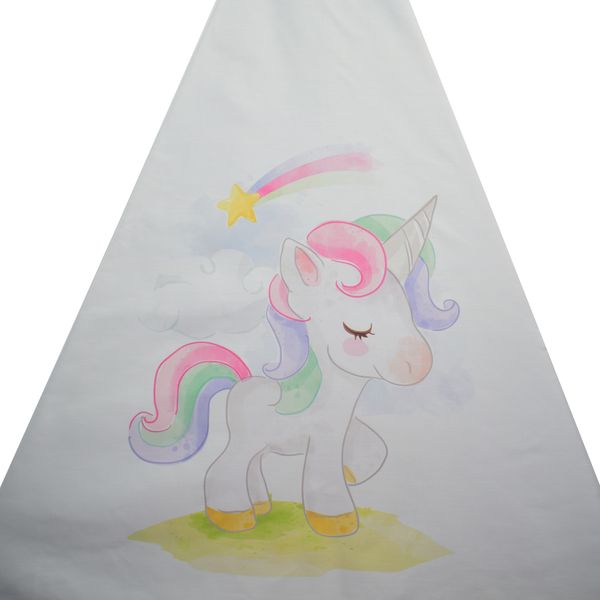 چادر بازی کودک مدل سرخپوستی طرح تکشاخ PT515 به همراه کوسن