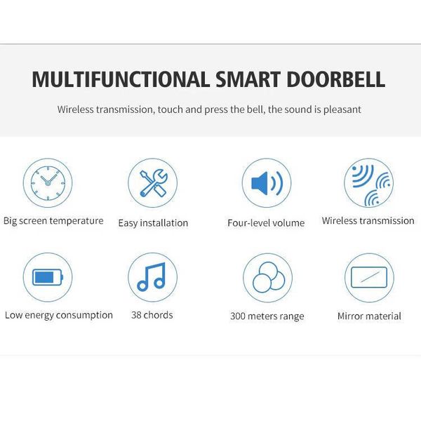 زنگ بی سیم مدل 2T195-BB مجموعه سه عددی