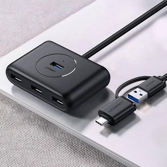 هاب چهار پورت USB3.0 یوگرین مدل 40850 - CR113 طول کابل 1متر (قابلیت اتصال به آداپتور)