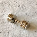 آویز گردنبند مردانه مدل دمبل j-11372