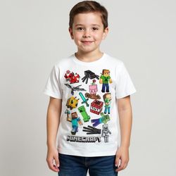 تی شرت آستین کوتاه پسرانه مدل ماینکرفت کد WS52