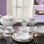 سرویس غذاخوری 102 پارچه چینی زرین ایران سری ایتالیا اف مدل Bidgol درجه یک