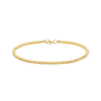 دستبند النگویی طلا 18 عیار زنانه  مریم اکرمی گلد گالری  مدل تمام گوی پیوسته