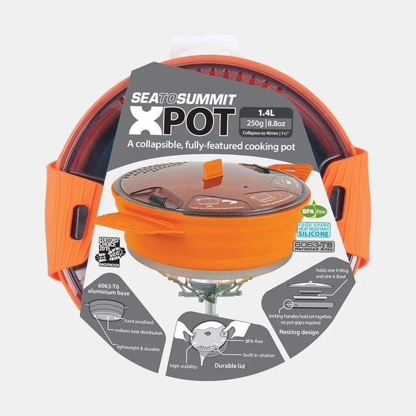 قابلمه تاشو سفری سی تو سامیت مدل X-Pot کد F2023 گنجایش 1.4 لیتر