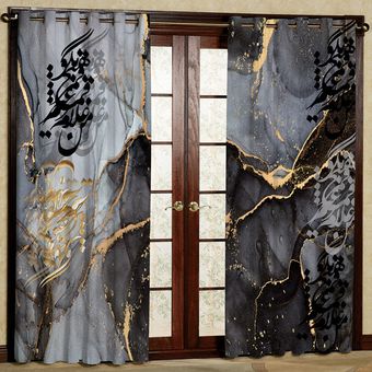 پرده مدل چاپی هازان پانچی کد m 464T سایز 200x140 سانتی متر